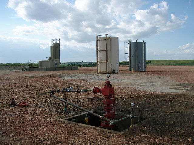 Fracking gas well