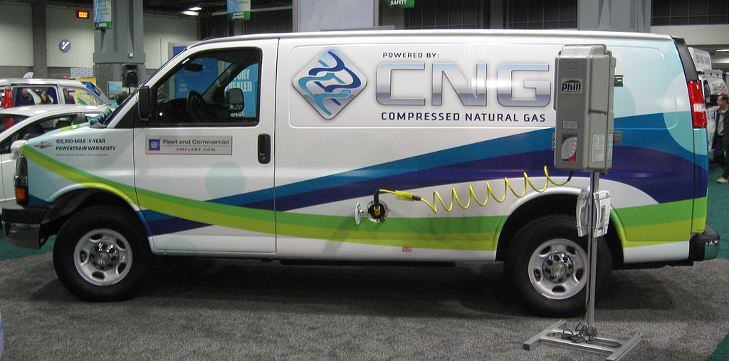 Delivery and use of renewable natural gas in the form of compressed natural gas (CNG)