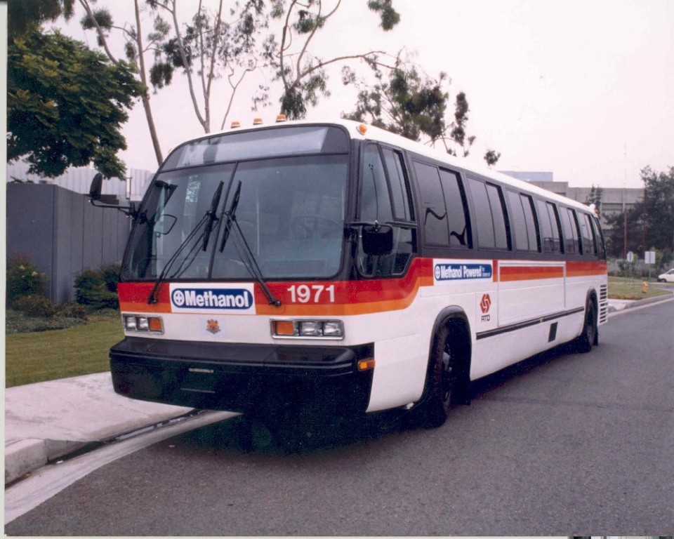 Bus powered by methanol fuel