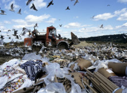 Methane emissions from landfills contribute to climate warming.
